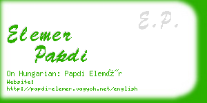 elemer papdi business card